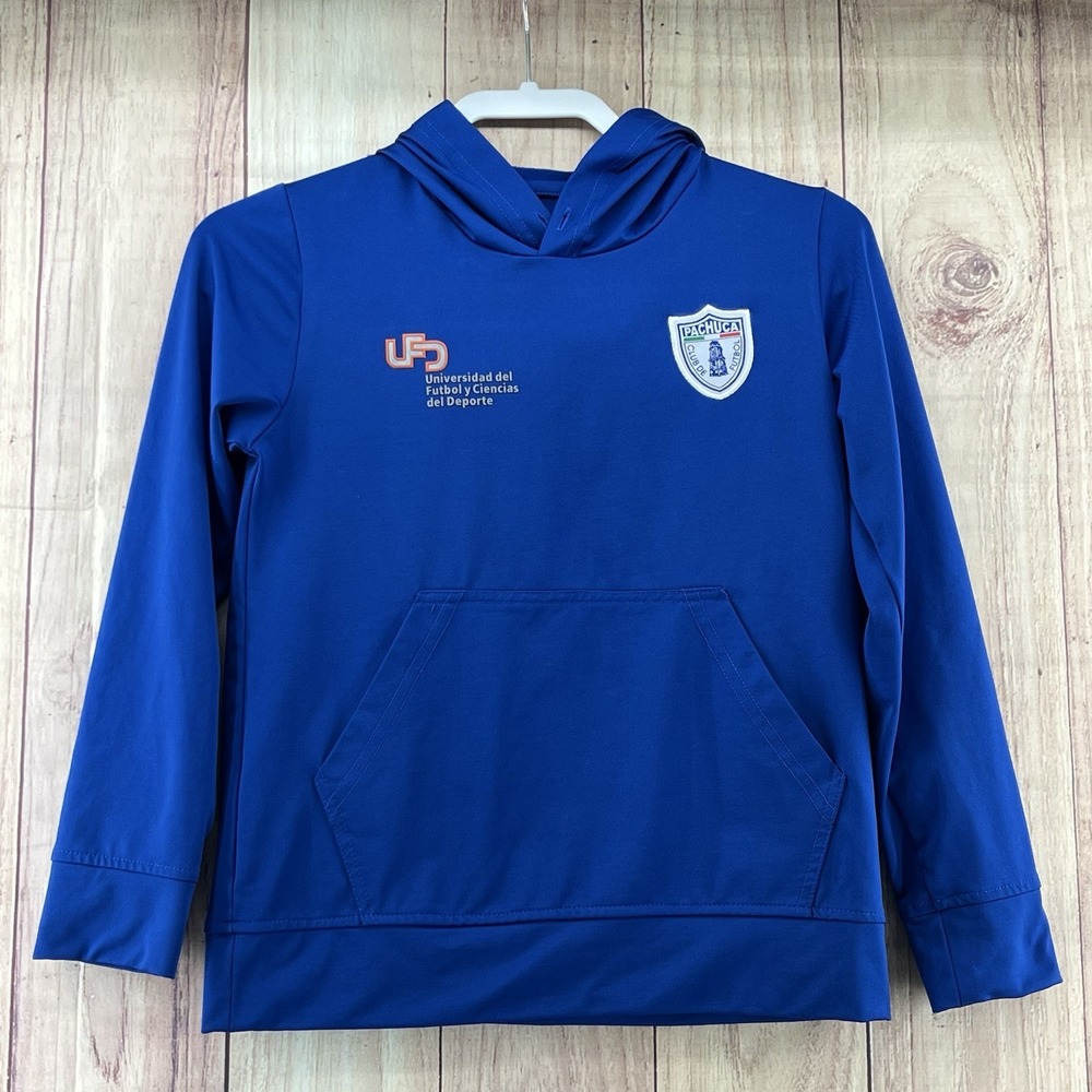 Liga Mx C.F Pachuca Pullover Hoodie‎ Youth Sz 12 Futbol Soccer Kids Royal Blue